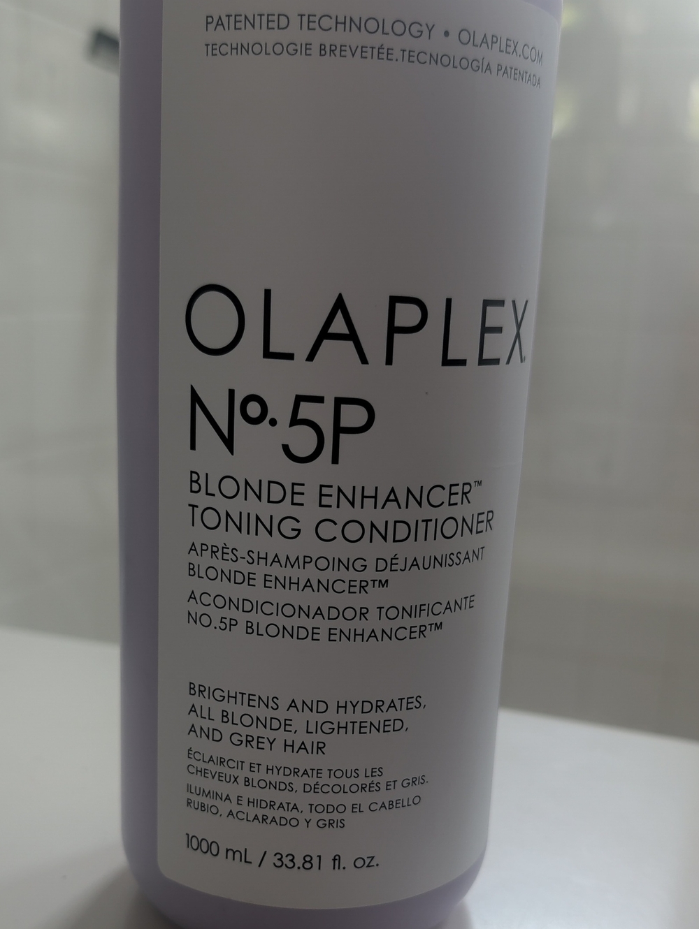 OLAPLEX Blonde Enhancer Duo Shampoo And Conditioner In Lavender, Half Full. - Picture 6 of 6